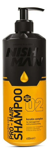 Shampoo Hombre Keratina Extra Hidratante Nishman 400 Ml