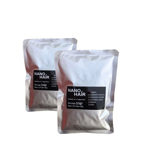 Nano Hair Recarga Pack 100gr Fibra Capilar